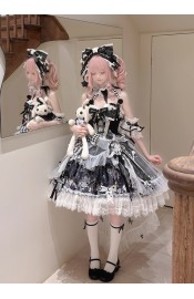 Signorina Little Nightmares Black and White Ballet Style JSK(Reservation/Full Payment Without Shipping)
